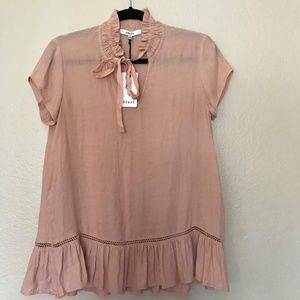 Ro & De Ruffle Hem Blouse Size S